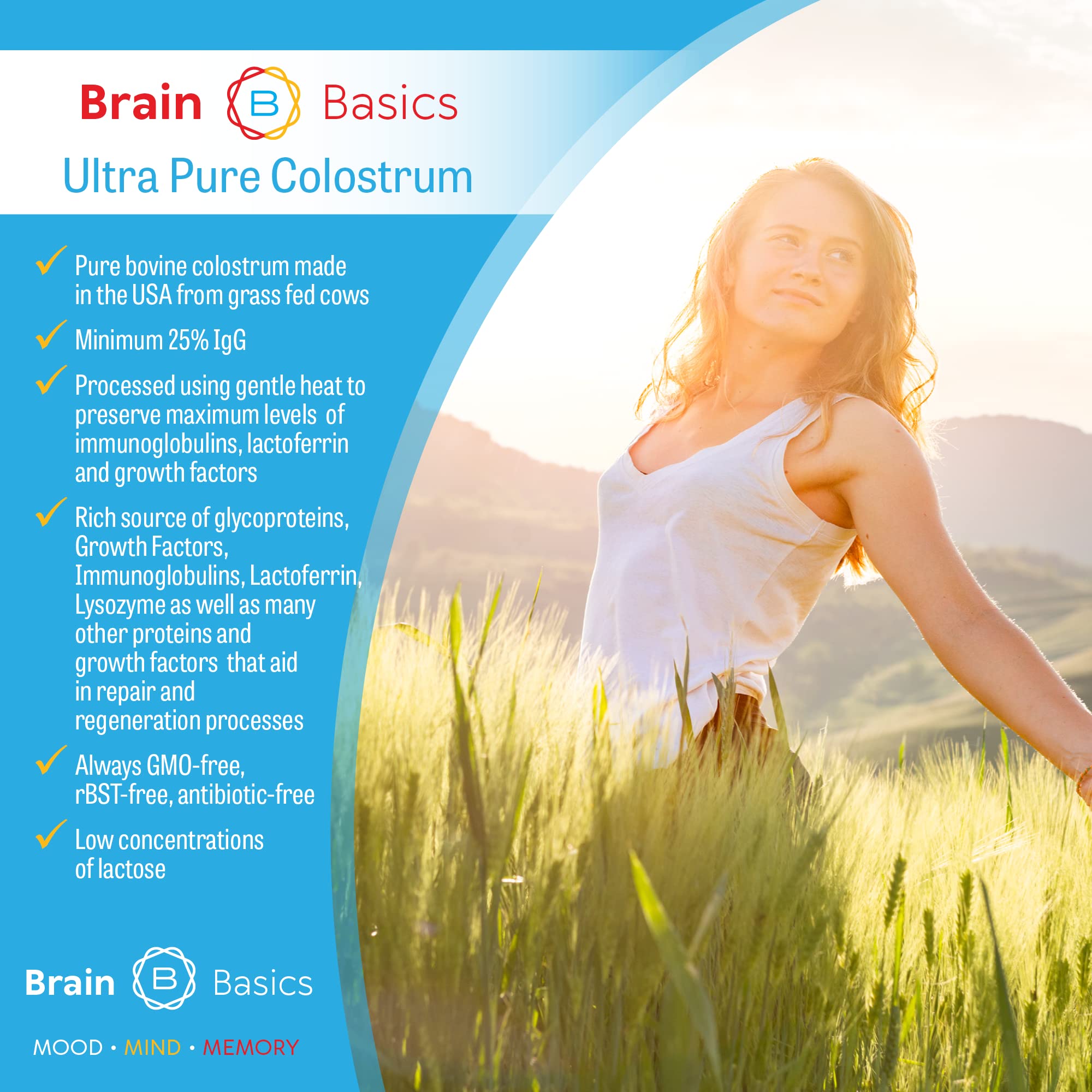 Brain Bean Colostrum absorcion liposomal para mejor asimilacion.
