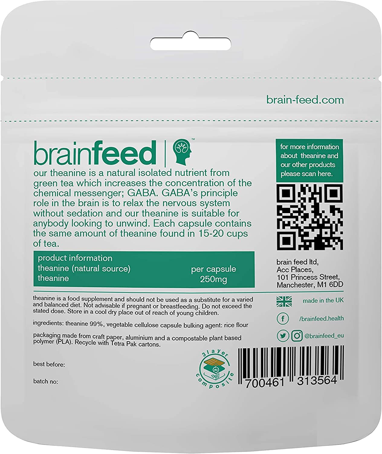 Prueba de laboratorio Brain Feed que garantiza calidad y pureza