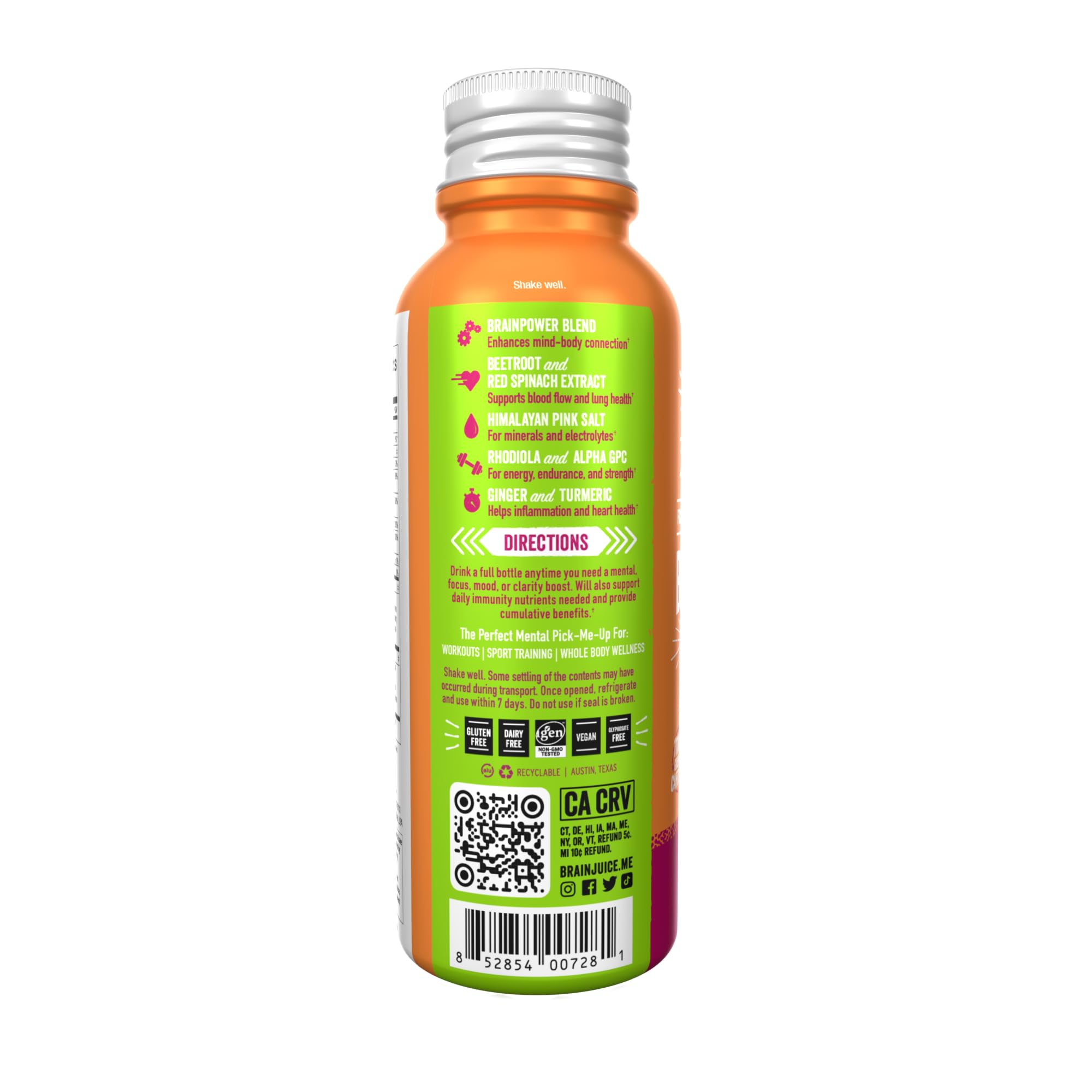 BrainJuice Active absorción rápida: efecto inmediato para enfoque y energía.