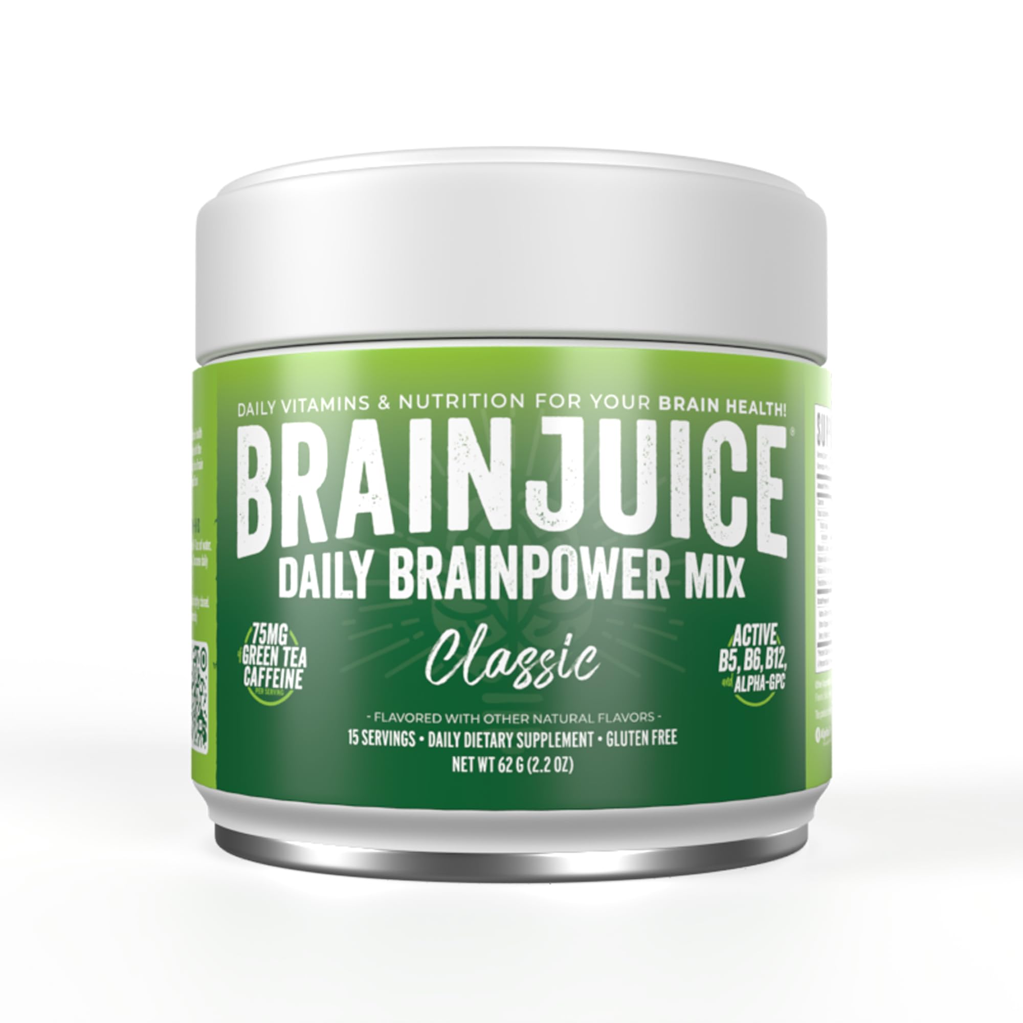 BrainJuice Classic botella-vierte, energía sostenida para tu día.