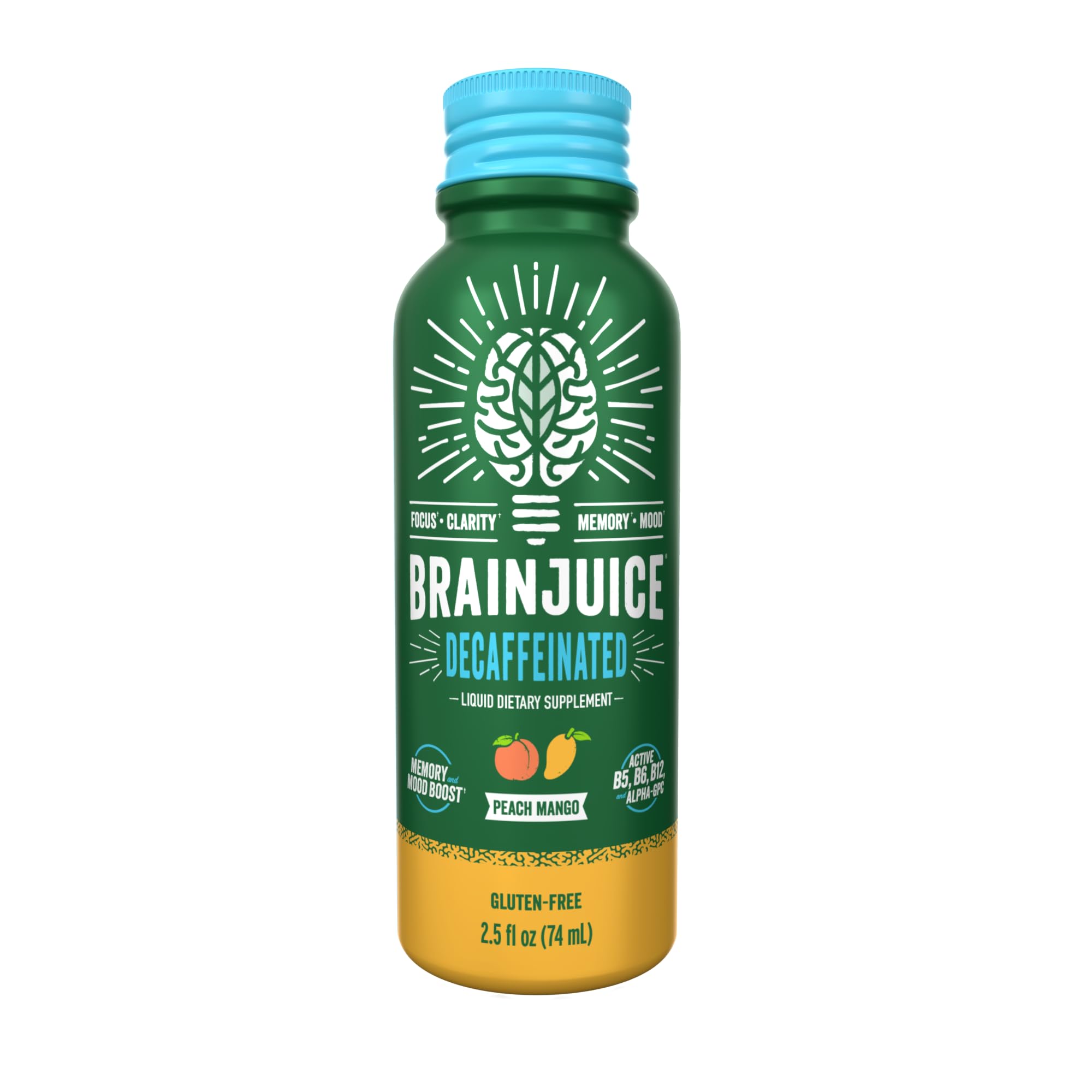 BrainJuice ilustración de ingredientes funcionales para enfoque y energía sostenida