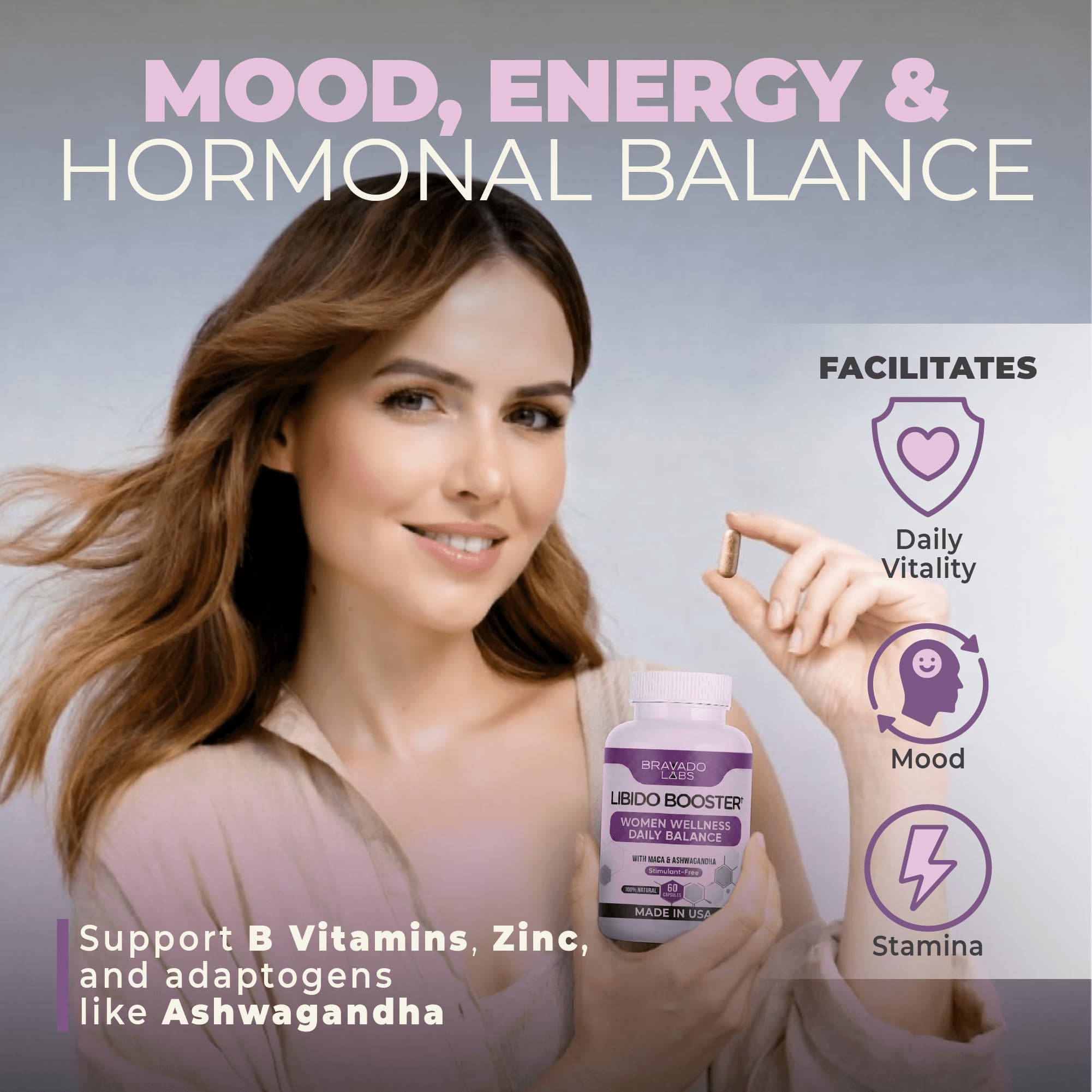 Bravado Labs: L-Arginina y Ginkgo para un mejor flujo sanguíneo.