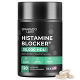 Bravado Labs DAO 30k HDU en botella para apoyar la digestión de histamina.