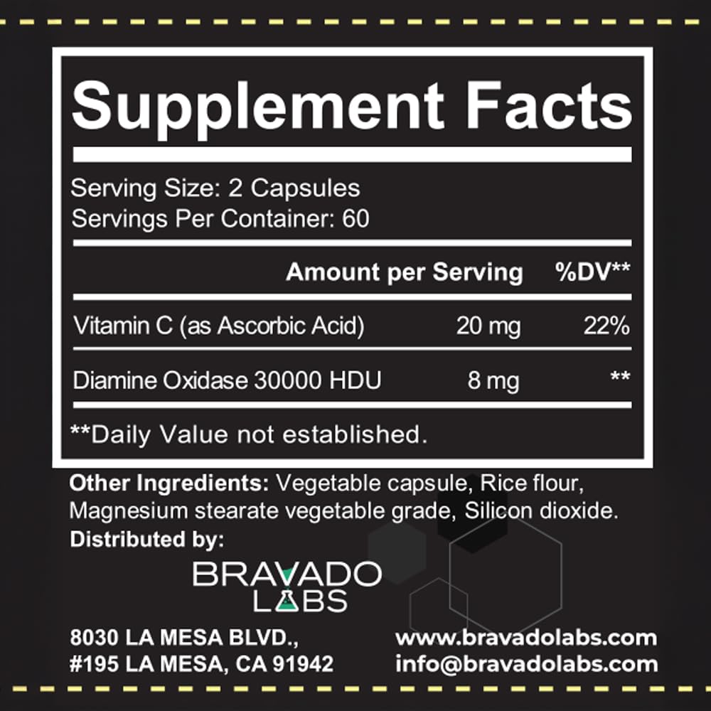 Uso diario Bravado Labs DAO para personas sensibles a histamina.