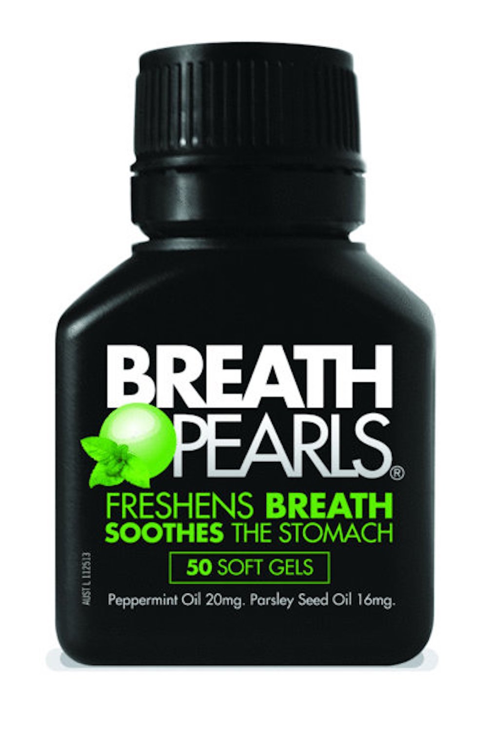 Cápsulas neutras sin sabor de Breath Pearls para uso discreto