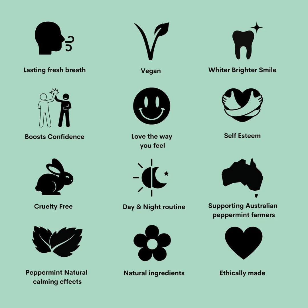 Breath Pearls etiqueta del producto, ingredientes naturales para frescura diaria.