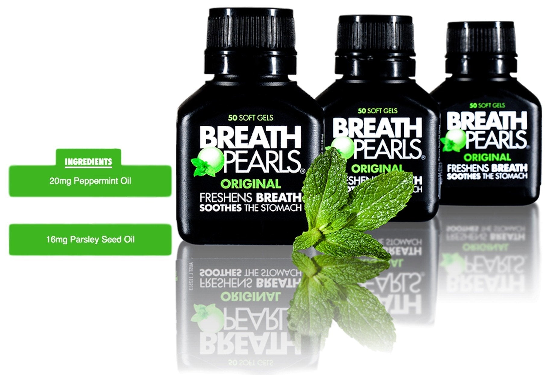 Presentación en caja de Breath Pearls para almacenamiento diario