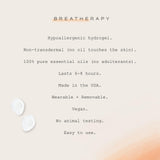 Breatherapy Breathe textura suave del parche para comodidad.