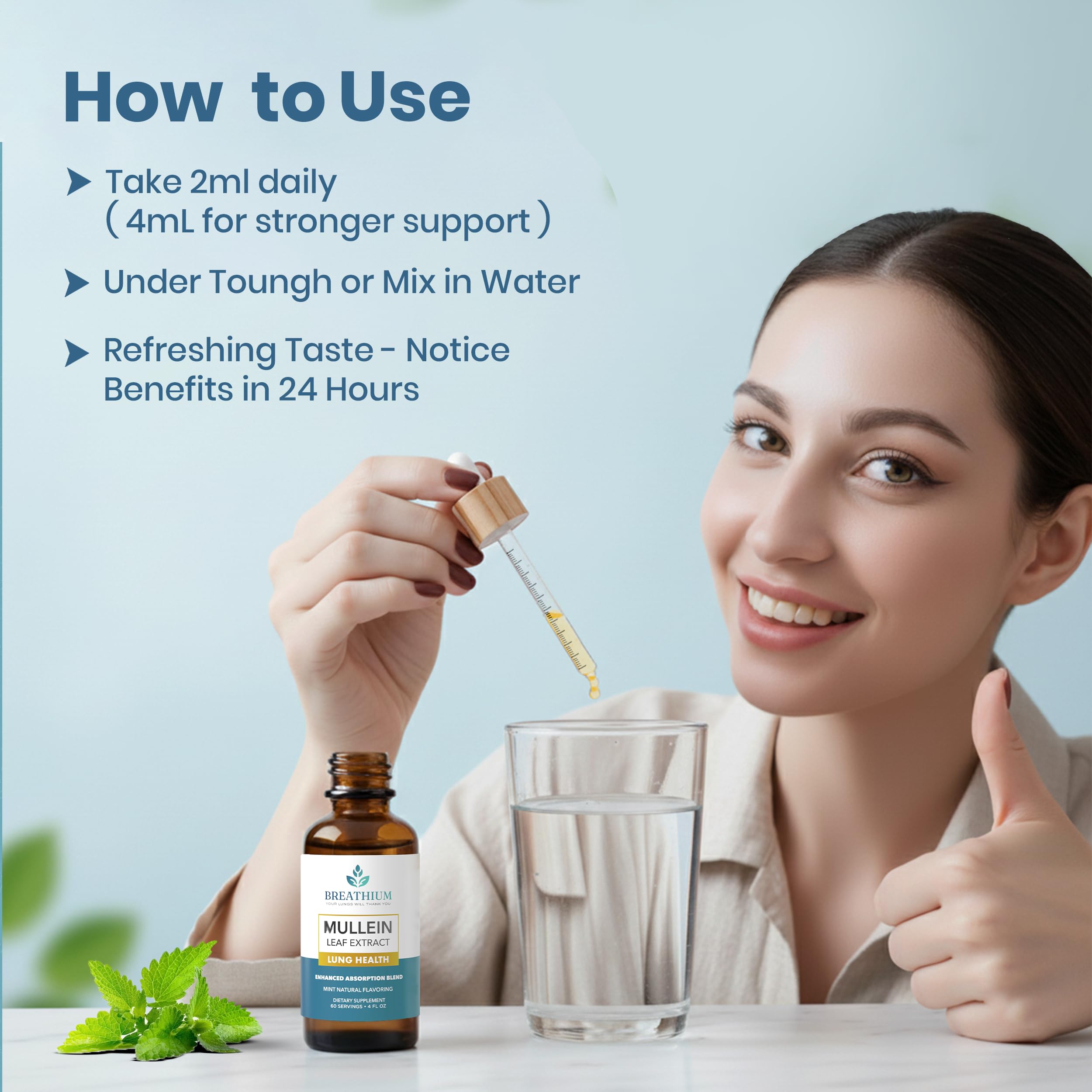 Breathium Gotas Verbascum - Mezcla con agua para consumo fácil