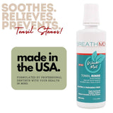 BreathMD dosificacion-tapon mostrando dosis para uso diario sin alcohol.