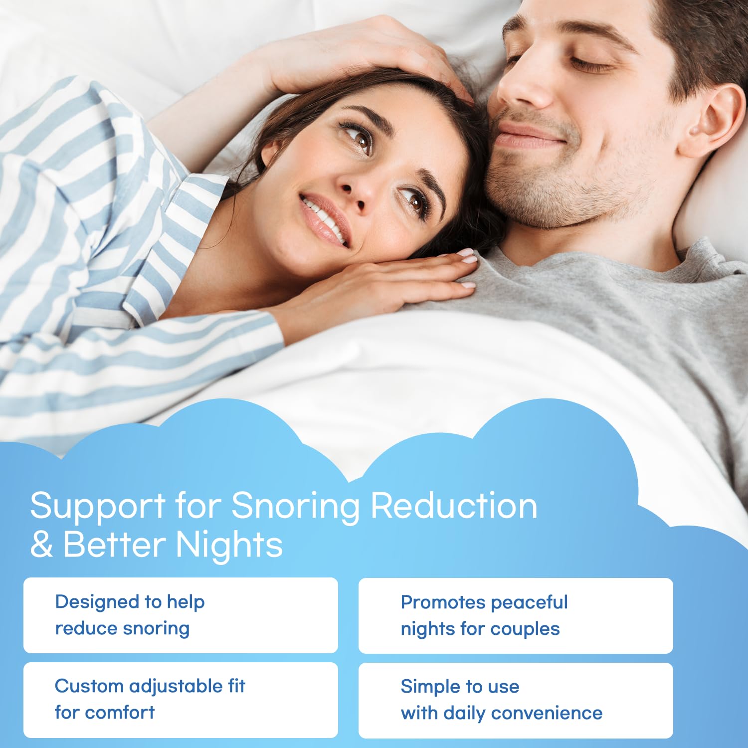 BreazTek solución nocturna para hombres y mujeres que buscan descanso cómodo.