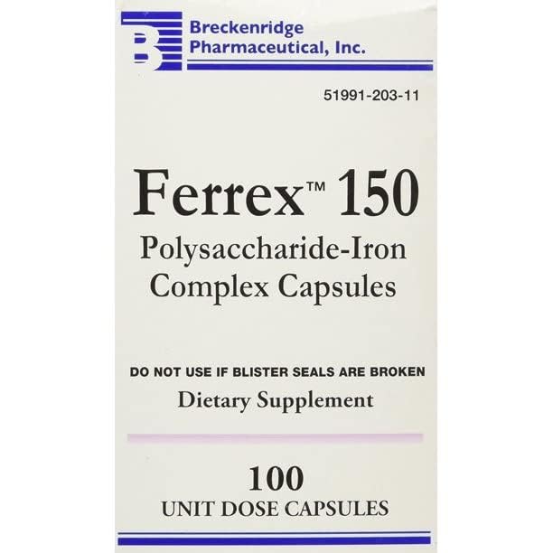 Breckenridge Ferrex 150, empaque sin blister para almacenamiento práctico