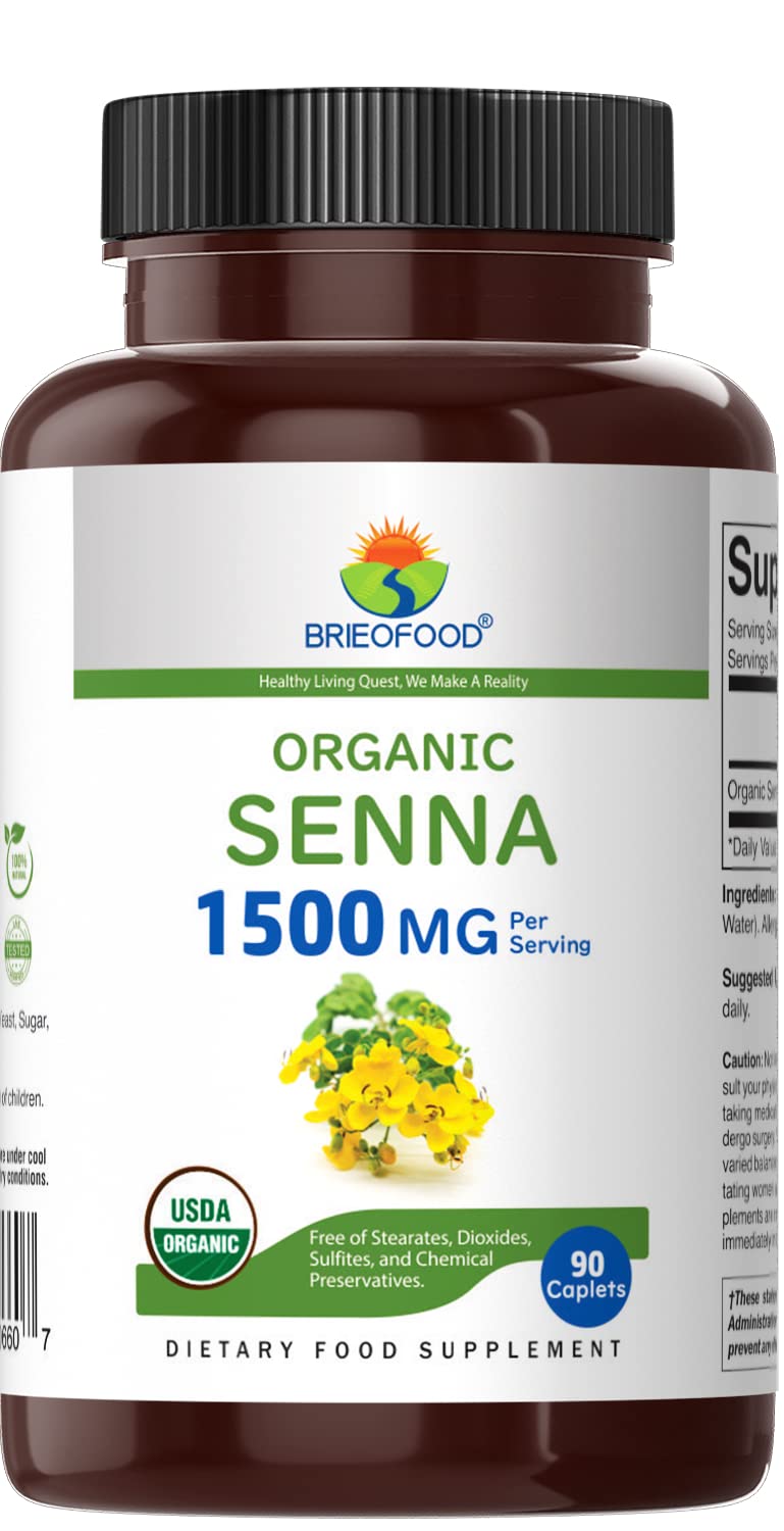 Brieofood Senna caja y botella, empaque certificado para compra informada