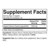 Brieofood Senna comprimidos vegetarianos, etiqueta clara y certificación orgánica visible