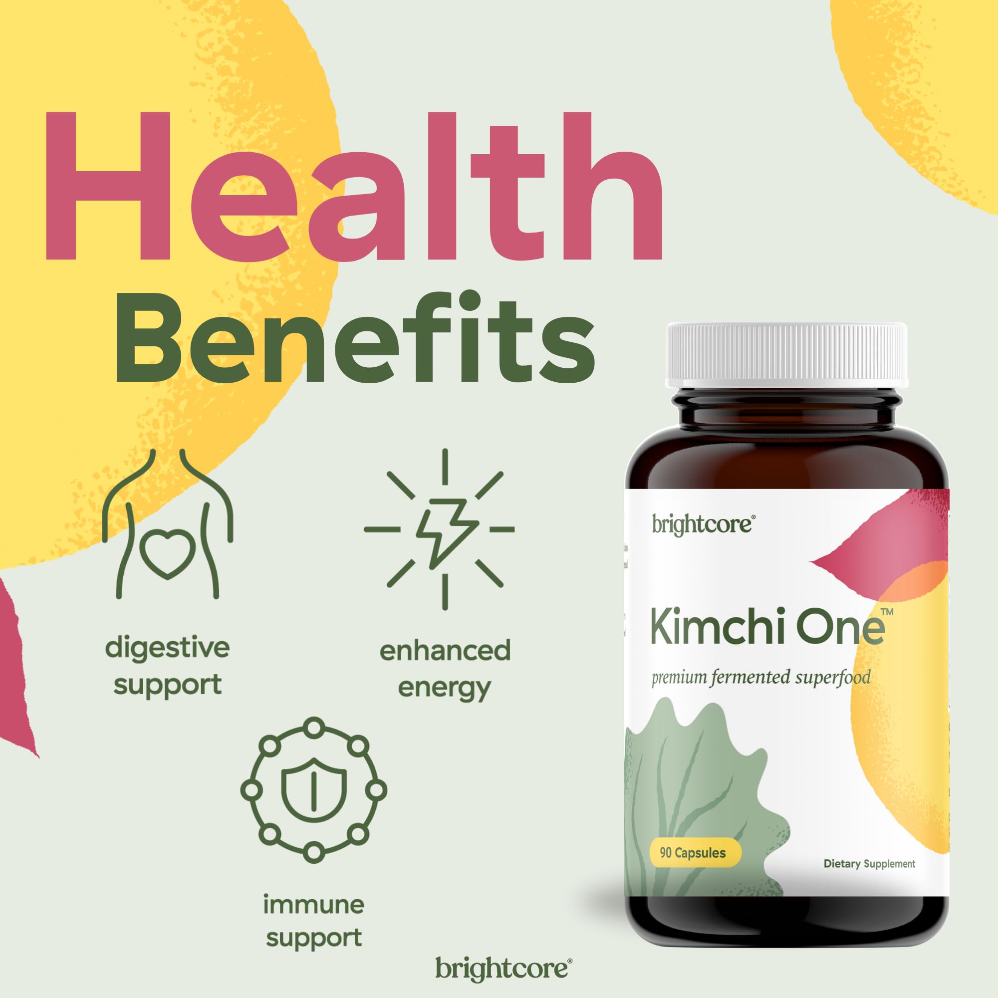 Brightcore Kimchi One cápsulas: dosis diaria para apoyar la salud intestinal.