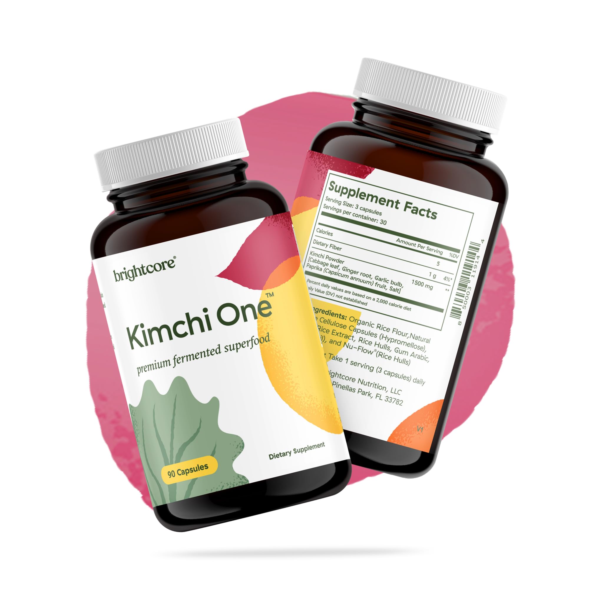 Brightcore Kimchi One envase sostenible: opción consciente para tu bienestar.