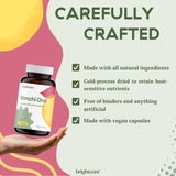 Brightcore Kimchi One etiqueta: información clara para un suplemento fermentado.