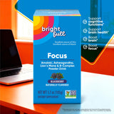 BRIGHTFULL Focus polvo mezclado con aroma de mora para concentración