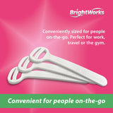 BrightWorks rascador de lengua curvo desechable, diseño ergonómico para olores controlados