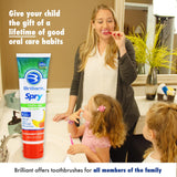 Envase de 2 oz de Brilliant para niños, práctico y cómodo.