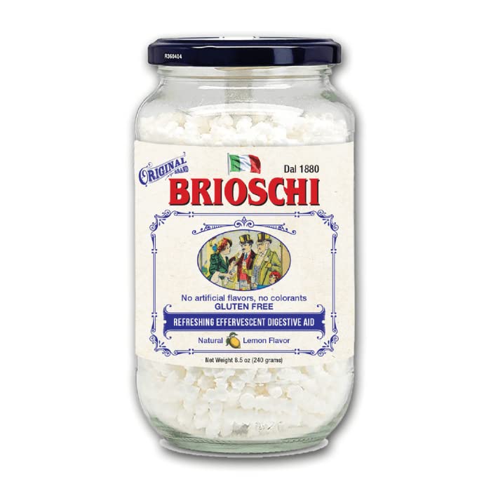 Producto de Italia: Brioschi con sabor cítrico natural.