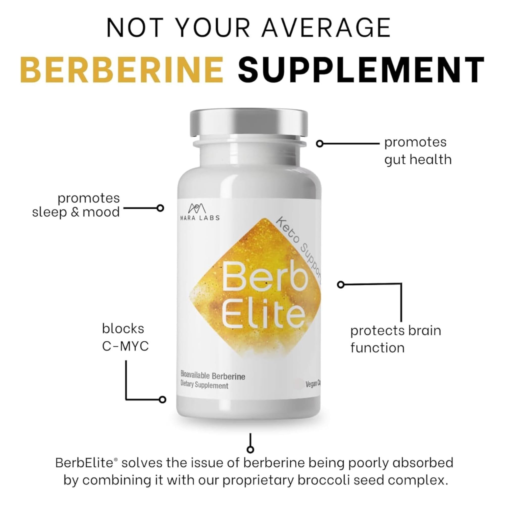 Berberina HCL en BerbElite, ingrediente clave para la biodisponibilidad.