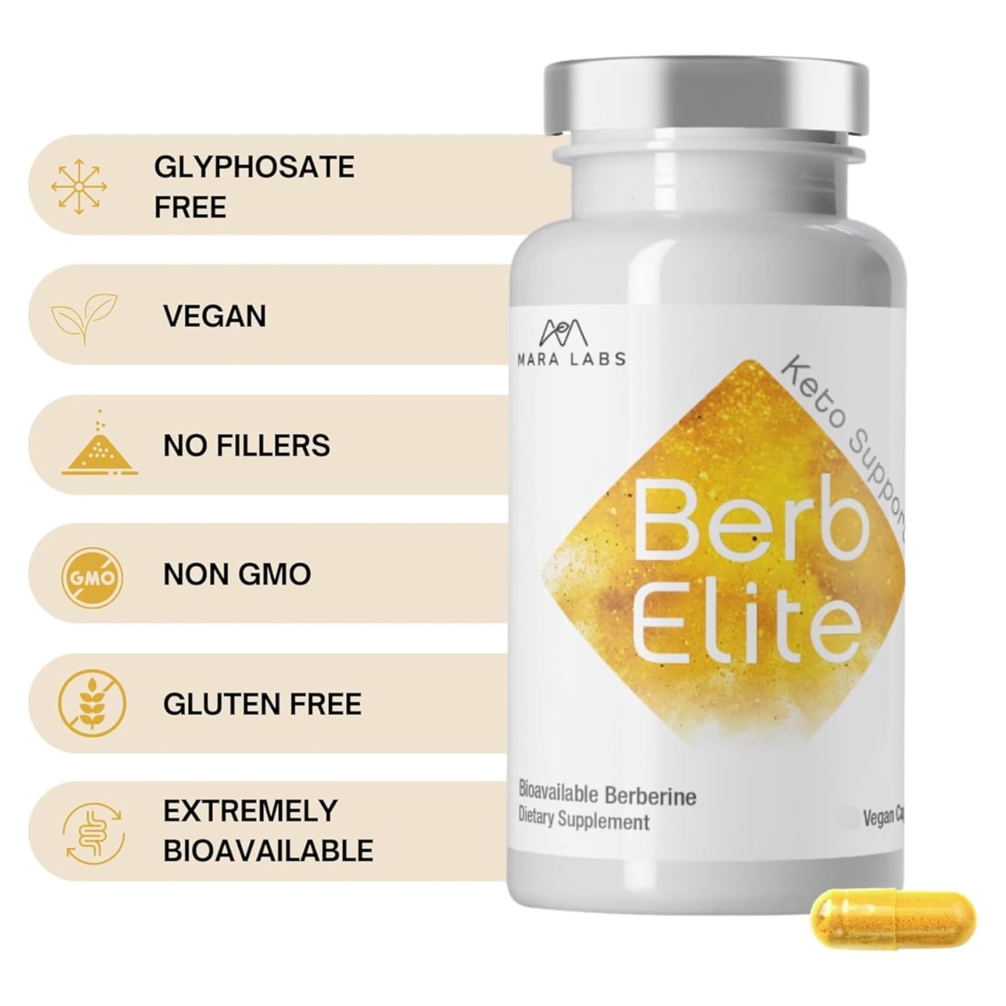 Cápsulas BerbElite de BrocElite, 120 unidades, formato vegano