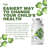 Cápsula vegana de BrocElite Mara Labs Kids, apta para dietas veganas.