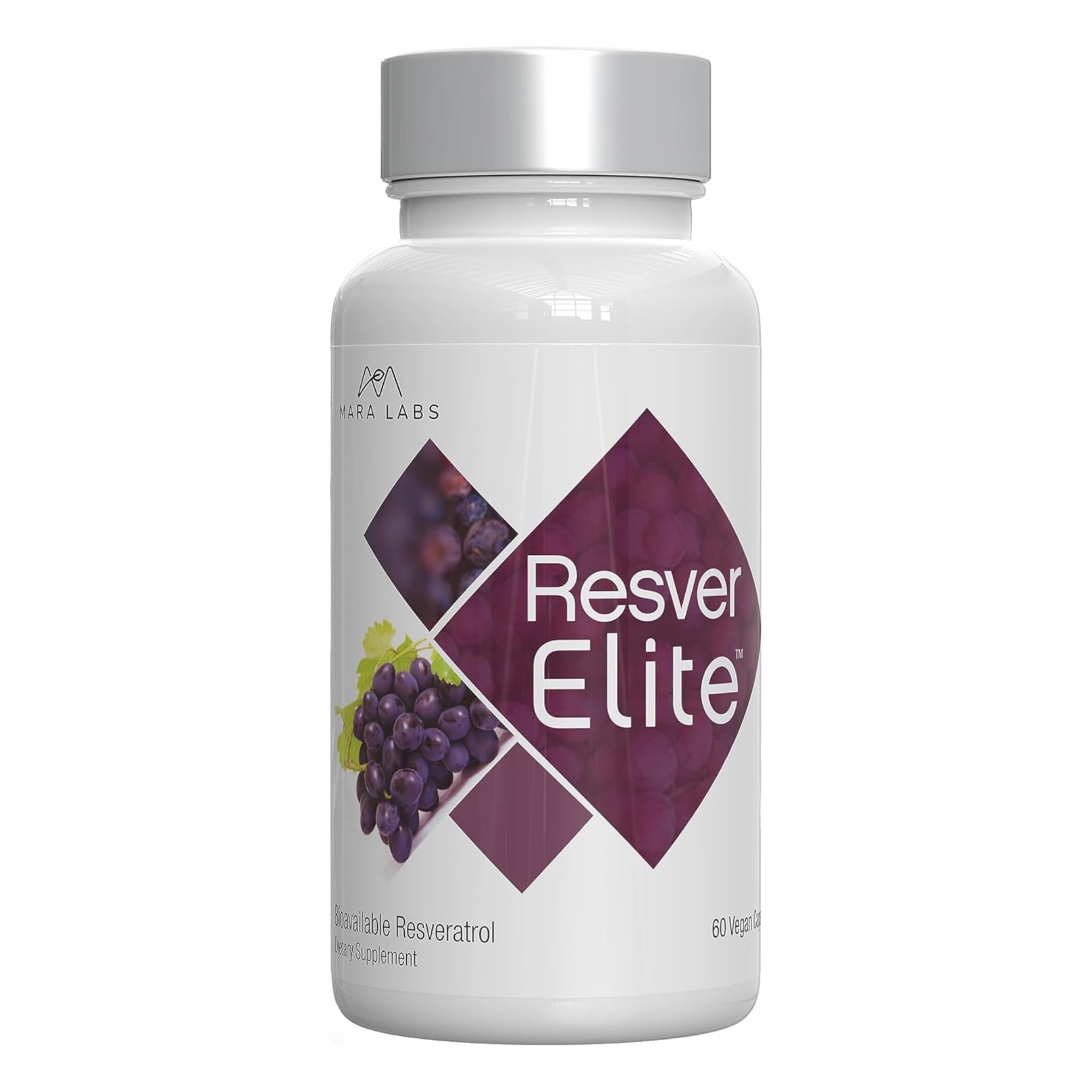 BrocElite ResverElite cápsulas en frasco, alta biodisponibilidad para uso diario.