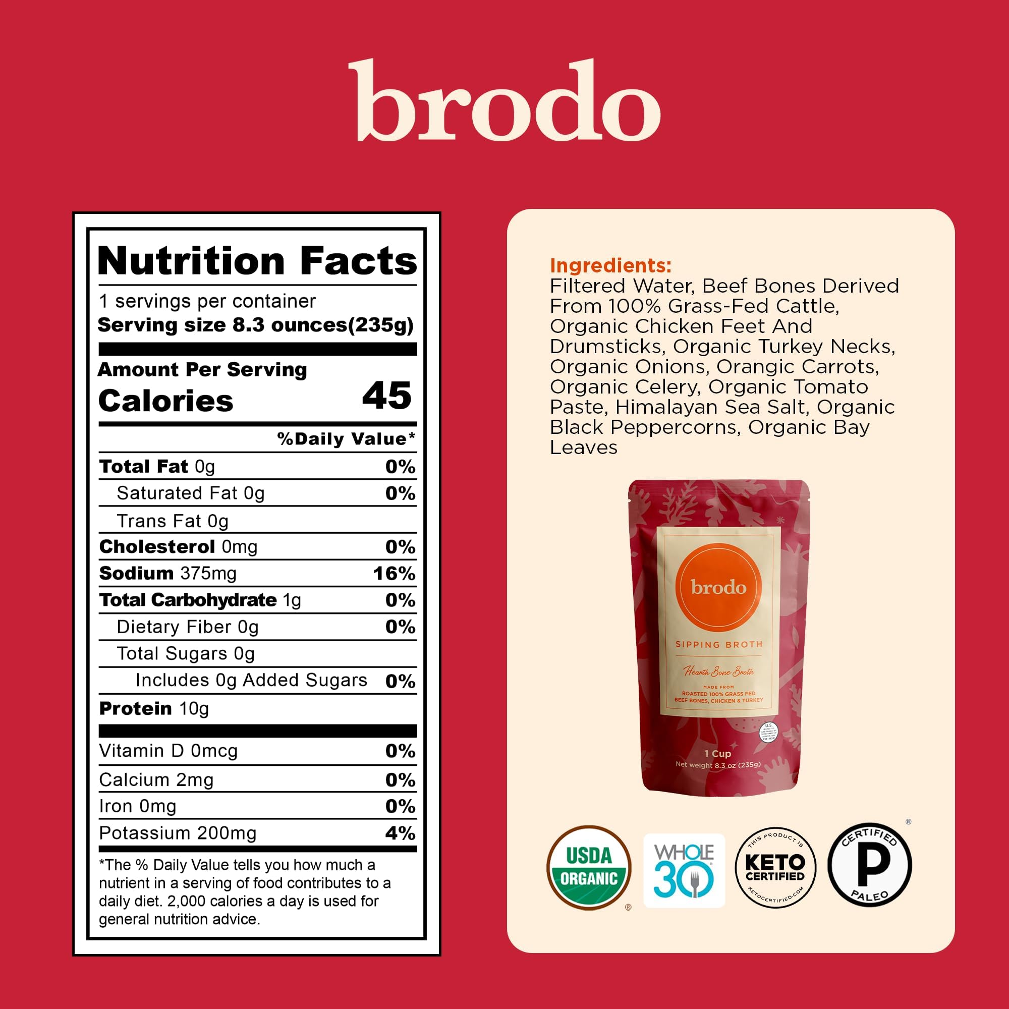 Brodo conjunto variedad hearth: caldo de hueso con sabor equilibrado