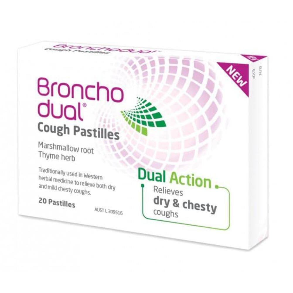 Pastillas Bronchodual para la tos con malvavisco y tomillo, alivio suave