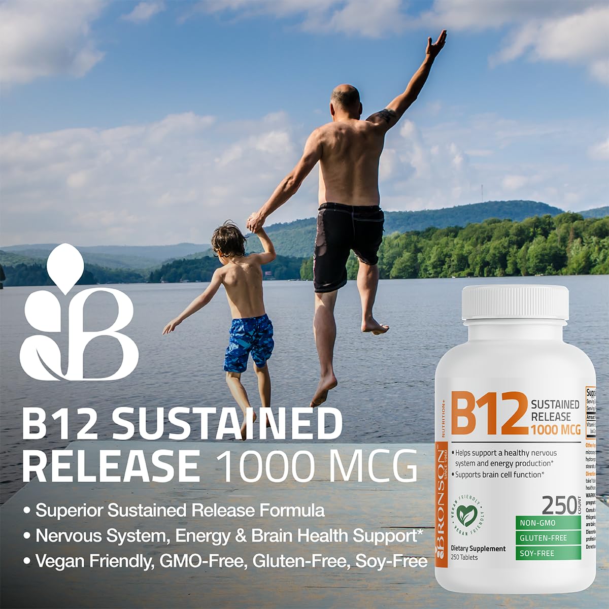 Bronson B12 tabletas vegetarianas con diseño consciente