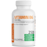 Bronson B6 100 mg en empaque de tabletas, apoyo al metabolismo de proteínas.