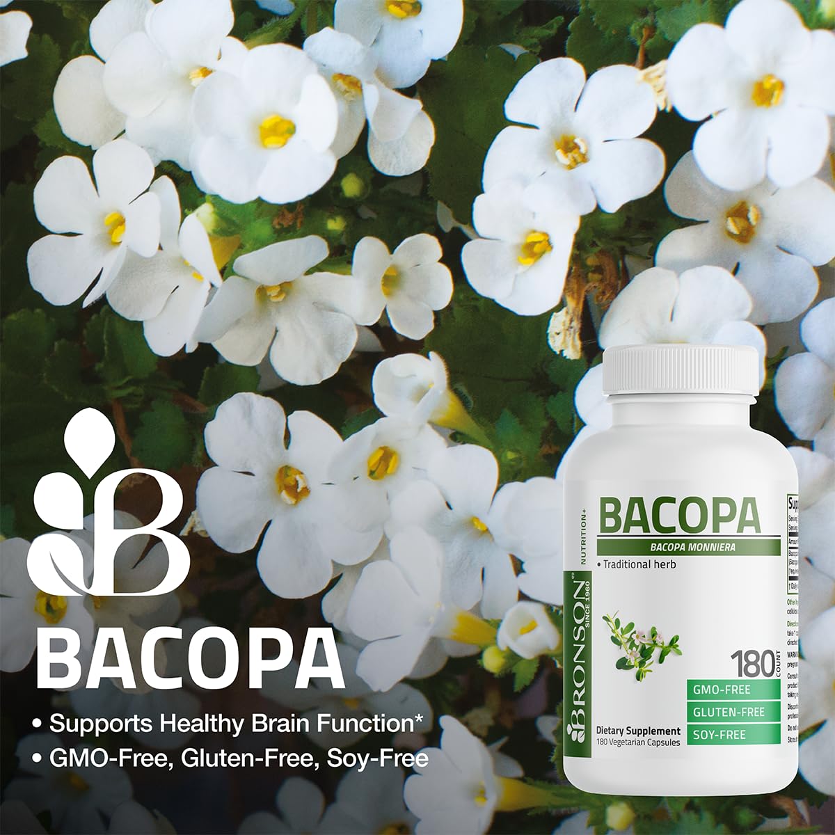 Bronson Bacopa: cápsulas en blíster para uso diario cómodo.