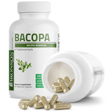 Bronson Bacopa: persona tomando una cápsula para una rutina diaria responsable.