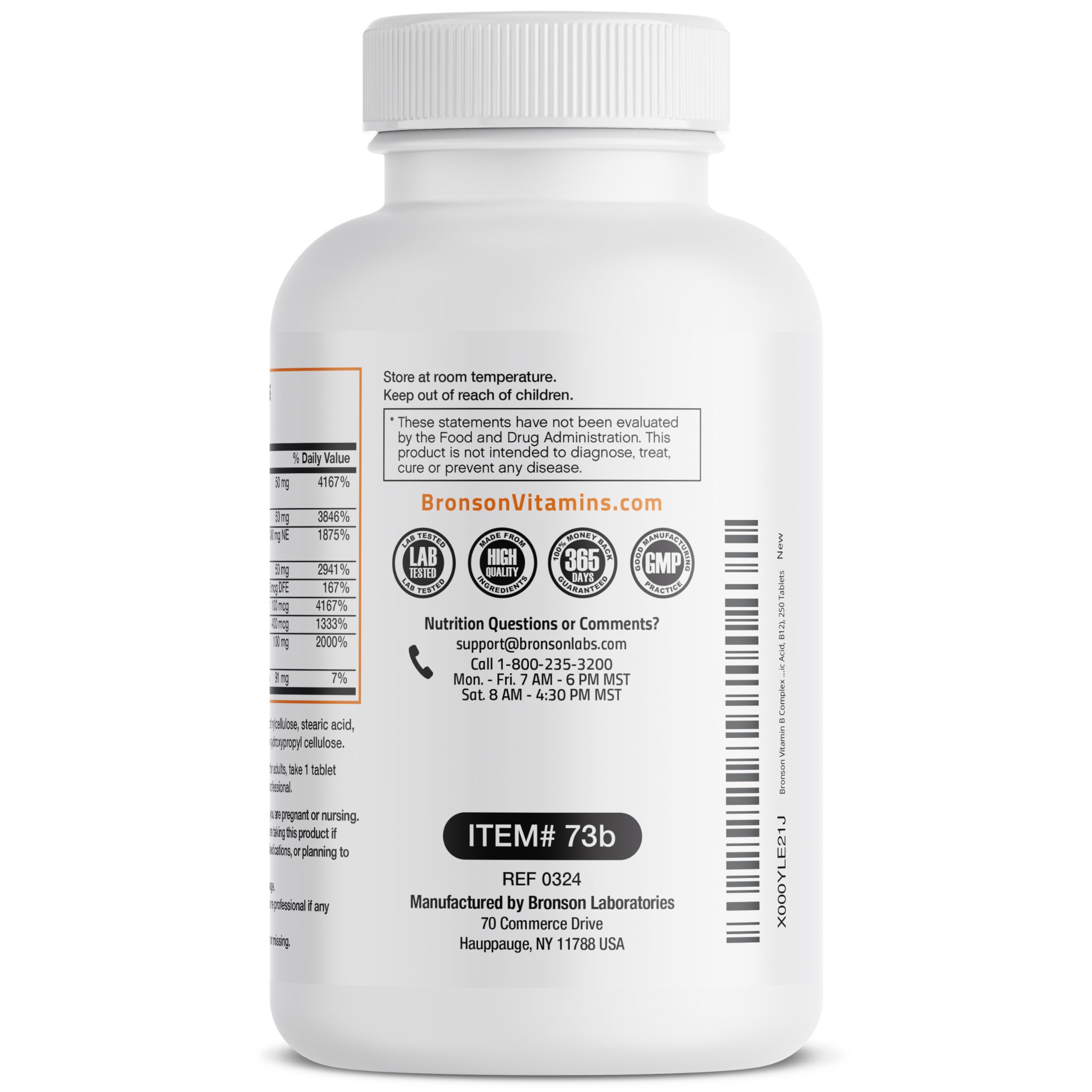 Bronson Balance dosis diaria para mantener niveles de vitaminas B.