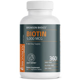 Bronson Biotina 5000 mcg tableta mini para cabello y piel radiante.