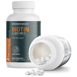 Bronson Biotina 5000 mcg sin GMO gluten ni soja en cada dosis.