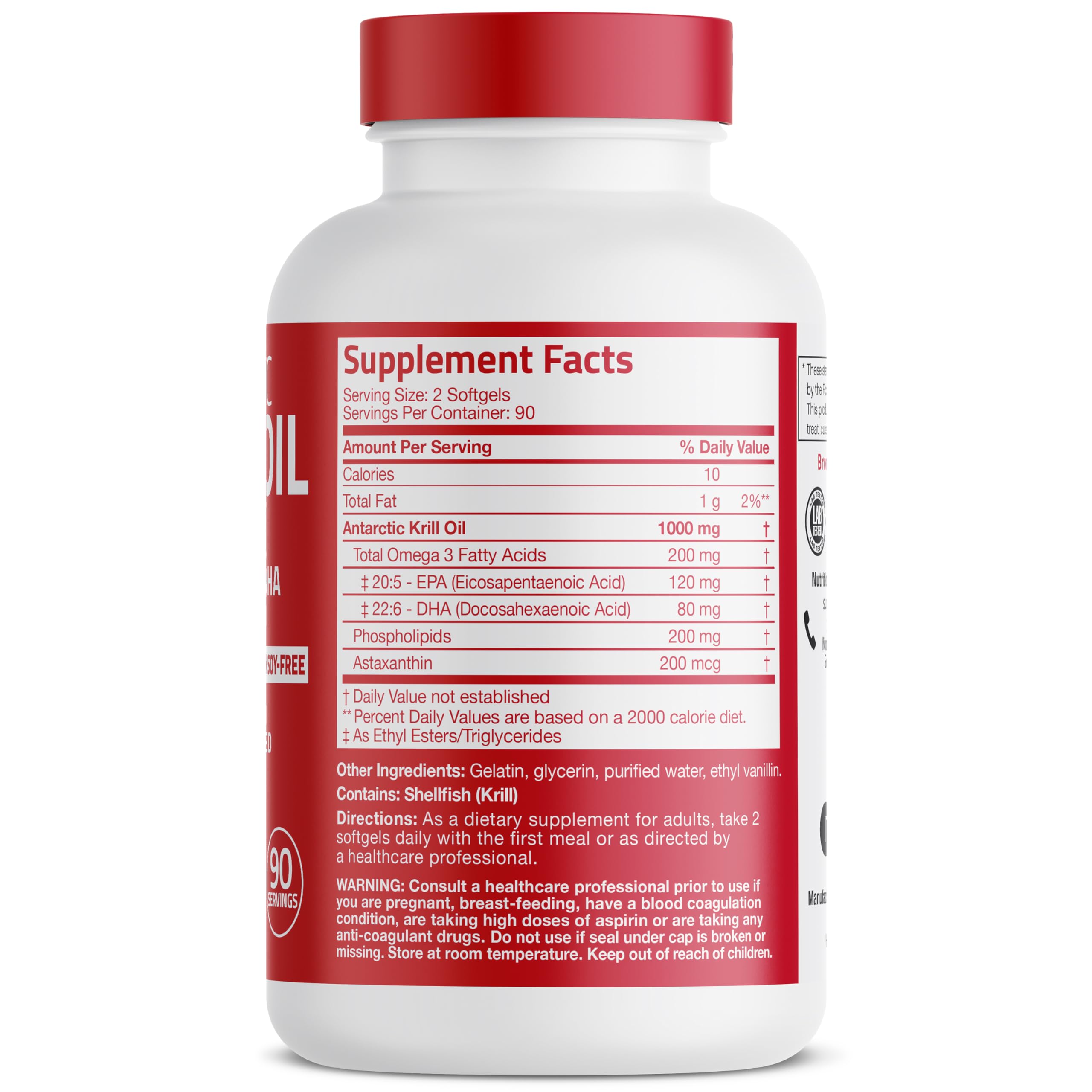 Bronson Capsulas Krill Omega-3 para apoyo saludable.