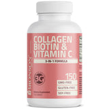 Manos sosteniendo la botella Bronson Collagen Peptides 3000mg