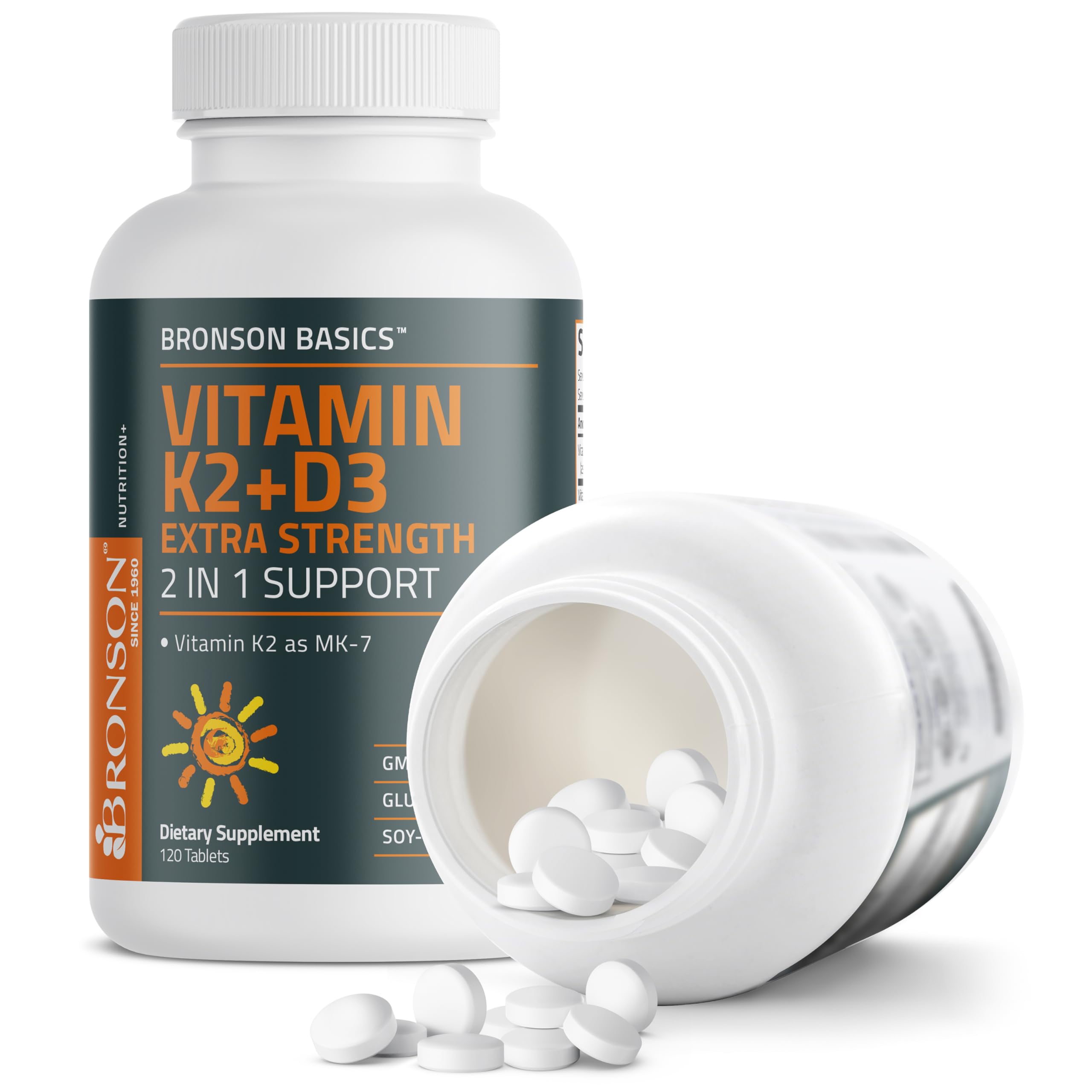 Bronson K2 D3 libre de gluten y soja
