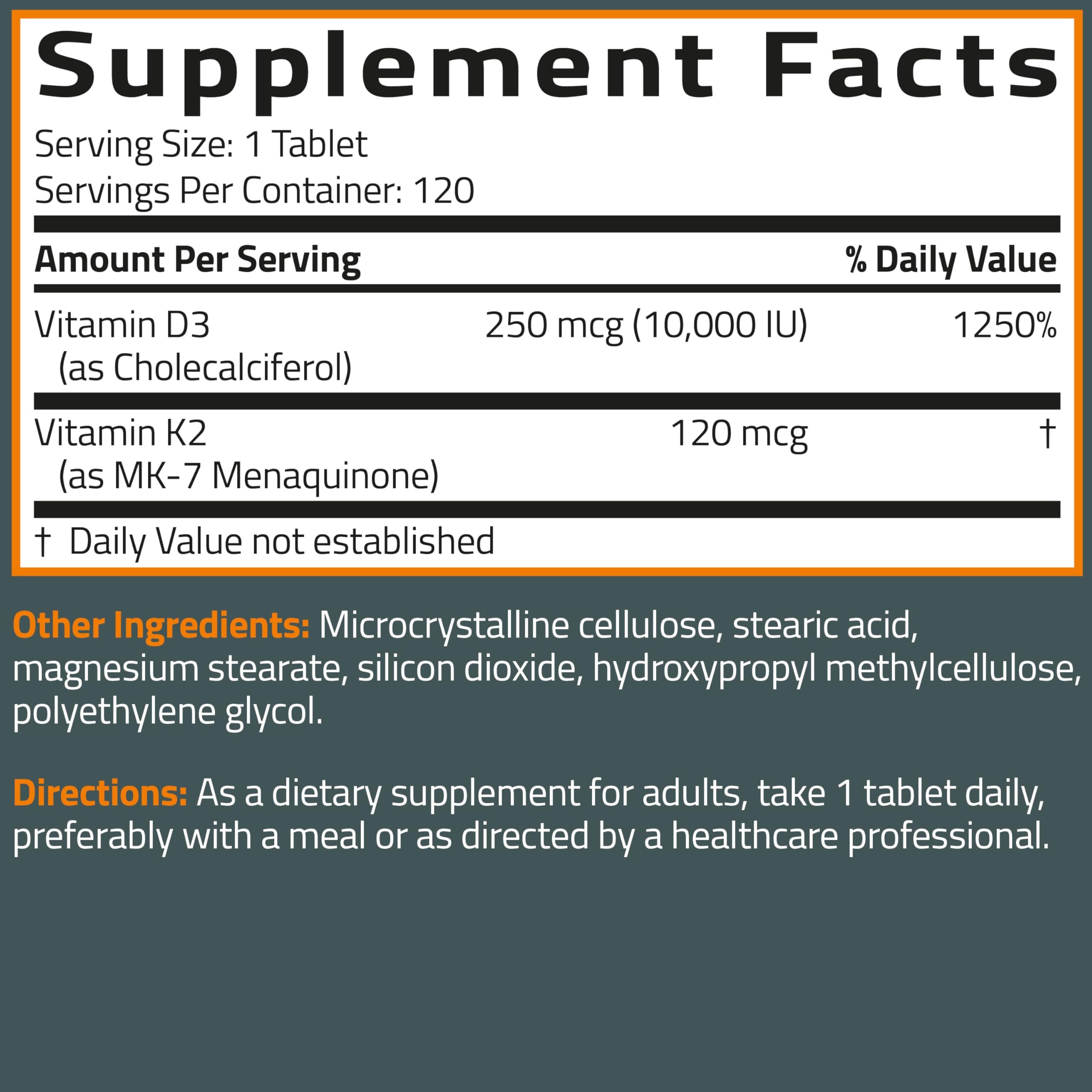 Bronson K2 D3 complemento recomendado para la rutina de salud