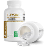 Bronson L-Lisina en frasco de vidrio destaca pureza y sin OGM