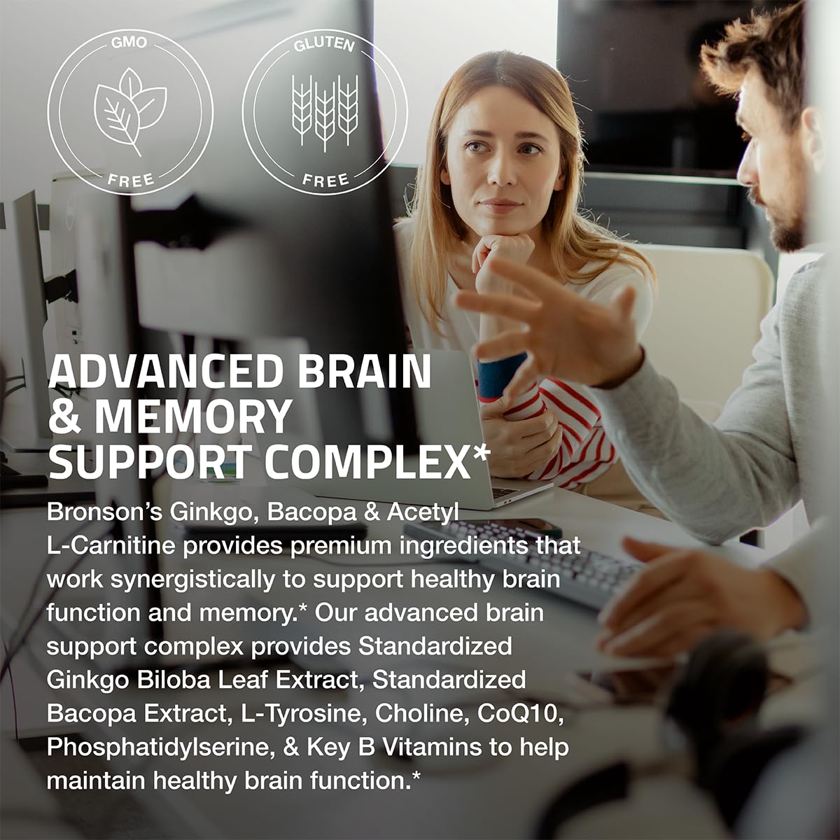 Bronson L-Tyrosine y Choline: enfoque y rendimiento cognitivo para la jornada.