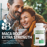 Bronson Maca Root Extra etiqueta frontal clara para identificar el producto.