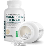 Bronson Glicinato de magnesio, libre de gluten, apto para dietas.