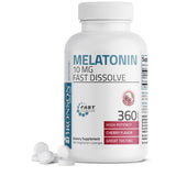 Bronson Melatonina 10 mg, tabletas disolucion rapida sabor cereza, apoyo al sueño nocturno