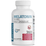 Bronson Melatonina 10 mg, tabletas masticables sabor cereza, textura agradable