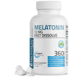 Bronson Melatonina 12 mg, pastillas masticables mentoladas, apoyo para dormir mejor