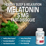 Bronson Melatonina 5 mg, envase de vidrio con etiqueta clara para identificacion facil